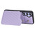 Samsung Galaxy A14 5G / 4G Grid Texture Card Bag Phone Case with Lanyard - Purple Samsung Galaxy A14 5G / 4G Grid Texture Card Bag Phone Case with Lanyard - Purple