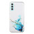 Samsung Galaxy A14 5G / 4G Hollow Marble Pattern TPU Precise Hole Phone Case - Blue