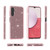 Samsung Galaxy A14 5G / 4G Shockproof Terminator Style Glitter Powder Phone Case - Shiny Pink