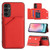 Samsung Galaxy A14 5G / 4G Skin Feel PU + TPU + PC Card Slots Phone Case - Red