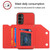 Samsung Galaxy A14 5G / 4G Skin Feel PU + TPU + PC Card Slots Phone Case - Red