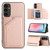 Samsung Galaxy A14 5G / 4G Skin Feel PU + TPU + PC Card Slots Phone Case - Rose Gold