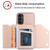 Samsung Galaxy A14 5G / 4G Skin Feel PU + TPU + PC Card Slots Phone Case - Rose Gold