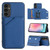 Samsung Galaxy A14 5G / 4G Skin Feel PU + TPU + PC Card Slots Phone Case - Royal Blue