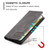 Samsung Galaxy A14 5G / 4G TTUDRCH RFID Retro Texture Magnetic Leather Phone Case - Grey