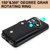 Samsung Galaxy A14 5G / 4G Zipper Card Bag Phone Case with Dual Lanyard - Black