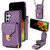 Samsung Galaxy A14 5G / 4G Zipper Hardware Card Wallet Phone Case - Purple