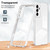 Samsung Galaxy A14 5G 3 in 1 Clear TPU Color PC Frame Phone Case - White