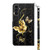 Samsung Galaxy A14 5G 3D Painted Leather Phone Case - Golden Swallow Butterfly