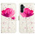 Samsung Galaxy A14 5G 3D Painting Horizontal Flip Leather Phone Case - Flower