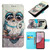 Samsung Galaxy A14 5G 3D Painting Horizontal Flip Leather Phone Case - Grey Owl