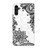 Samsung Galaxy A14 5G 3D Painting Pattern TPU + PU Phone Case - Diagonal Black Flower