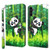 Samsung Galaxy A14 5G 3D Painting Pattern TPU + PU Phone Case - Panda Climbing Bamboo