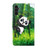 Samsung Galaxy A14 5G 3D Painting Pattern TPU + PU Phone Case - Panda Climbing Bamboo