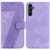 Samsung Galaxy A14 5G 7-shaped Embossed Leather Phone Case - Purple