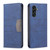 Samsung Galaxy A14 5G BF10 Color Block Magnetic Flip Leather Phone Case - Blue