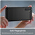 Samsung Galaxy A14 5G Brushed Texture Carbon Fiber TPU Phone Case - Black