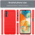 Samsung Galaxy A14 5G Brushed Texture Carbon Fiber TPU Phone Case - Red