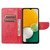 Samsung Galaxy A14 5G Butterfly Flower Pattern Flip Leather Phone Case - Red
