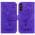 Samsung Galaxy A14 5G Butterfly Rose Embossed Leather Phone Case - Purple
