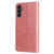Samsung Galaxy A14 5G Calf Texture Zipper Leather Phone Case - Rose Gold