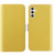 Samsung Galaxy A14 5G Candy Color Litchi Texture Leather Phone Case - Yellow