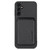 Samsung Galaxy A14 5G Carbon Fiber Leather Card Magsafe Magnetic Phone Case - Black