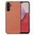 Samsung Galaxy A14 5G Carbon Fiber Texture Leather Back Cover Phone Case - Brown