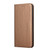 Samsung Galaxy A14 5G Carbon Fiber Texture Magnetic Flip Leather Phone Case - Brown