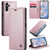 Samsung Galaxy A14 5G CaseMe 003 Crazy Horse Texture Leather Phone Case - Rose Gold