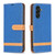 Samsung Galaxy A14 5G Color Block Denim Texture Leather Phone Case - Royal Blue