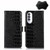 Samsung Galaxy A14 5G Crocodile Top Layer Cowhide Leather Phone Case - Black