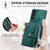 Samsung Galaxy A14 5G Crossbody Multi-function Zipper Wallet Phone Case - Green Samsung Galaxy A14 5G Crossbody Multi-function Zipper Wallet Phone Case - Green