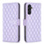 Samsung Galaxy A14 5G Diamond Lattice Wallet Leather Flip Phone Case - Purple