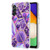 Samsung Galaxy A14 5G Electroplating IMD Splicing Dual-side Marble TPU Phone Case - Dark Purple
