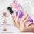 Samsung Galaxy A14 5G Electroplating IMD Splicing Dual-side Marble TPU Phone Case - Light Purple