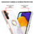Samsung Galaxy A14 5G Electroplating Marble IMD TPU Phone Case with Ring Holder - White 006