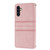 Samsung Galaxy A14 5G Embossed Stripes Skin Feel Leather Phone Case - Pink