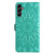 Samsung Galaxy A14 5G Embossed Sunflower Leather Phone Case - Green