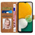 Samsung Galaxy A14 5G Fantasy Classic Skin-feel Calfskin Texture PU Phone Case - Brown