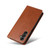 Samsung Galaxy A14 5G Fierre Shann PU Genuine Leather Texture Leather Phone Case - Brown
