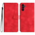 Samsung Galaxy A14 5G Heart Pattern Skin Feel Leather Phone Case - Red