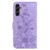 Samsung Galaxy A14 5G Lily Embossed Leather Phone Case - Purple