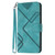 Samsung Galaxy A14 5G Line Pattern Skin Feel Leather Phone Case - Light Blue