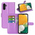 Samsung Galaxy A14 5G Litchi Texture Horizontal Flip Phone Case with Holder - Purple