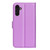 Samsung Galaxy A14 5G Litchi Texture Horizontal Flip Phone Case with Holder - Purple