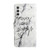 Samsung Galaxy A14 5G Oil Embossed 3D Drawing Leather Phone Case - Words Marble