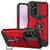 Samsung Galaxy A14 5G Sliding Camshield Phone Case with Ring Holder & Card Slot - Red