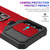 Samsung Galaxy A14 5G Sliding Camshield Phone Case with Ring Holder & Card Slot - Red