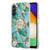 Samsung Galaxy A14 5G Splicing Marble Flower IMD TPU Phone Case with Ring Holder - Blue Flower Samsung Galaxy A14 5G Splicing Marble Flower IMD TPU Phone Case with Ring Holder - Blue Flower